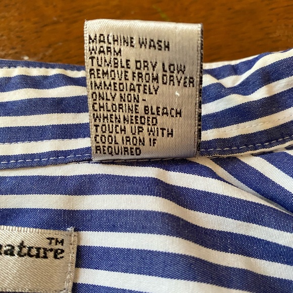 Vintage 80s Lady Edwards Signature Striped Button Down Shirt - Picture 4 of 4